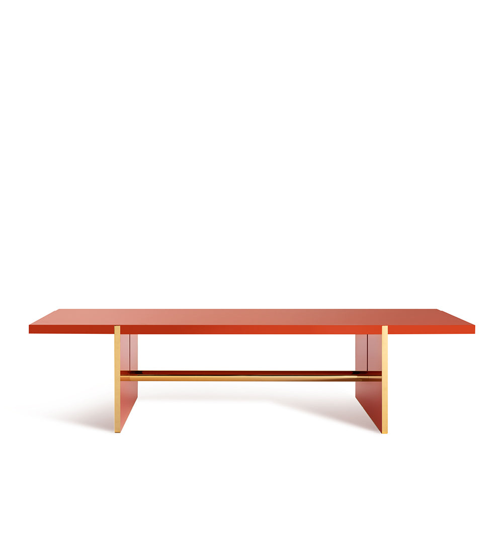 Icaro luxury dining table with sculptural base and refined design in modern interior furniture – Fendi Casa